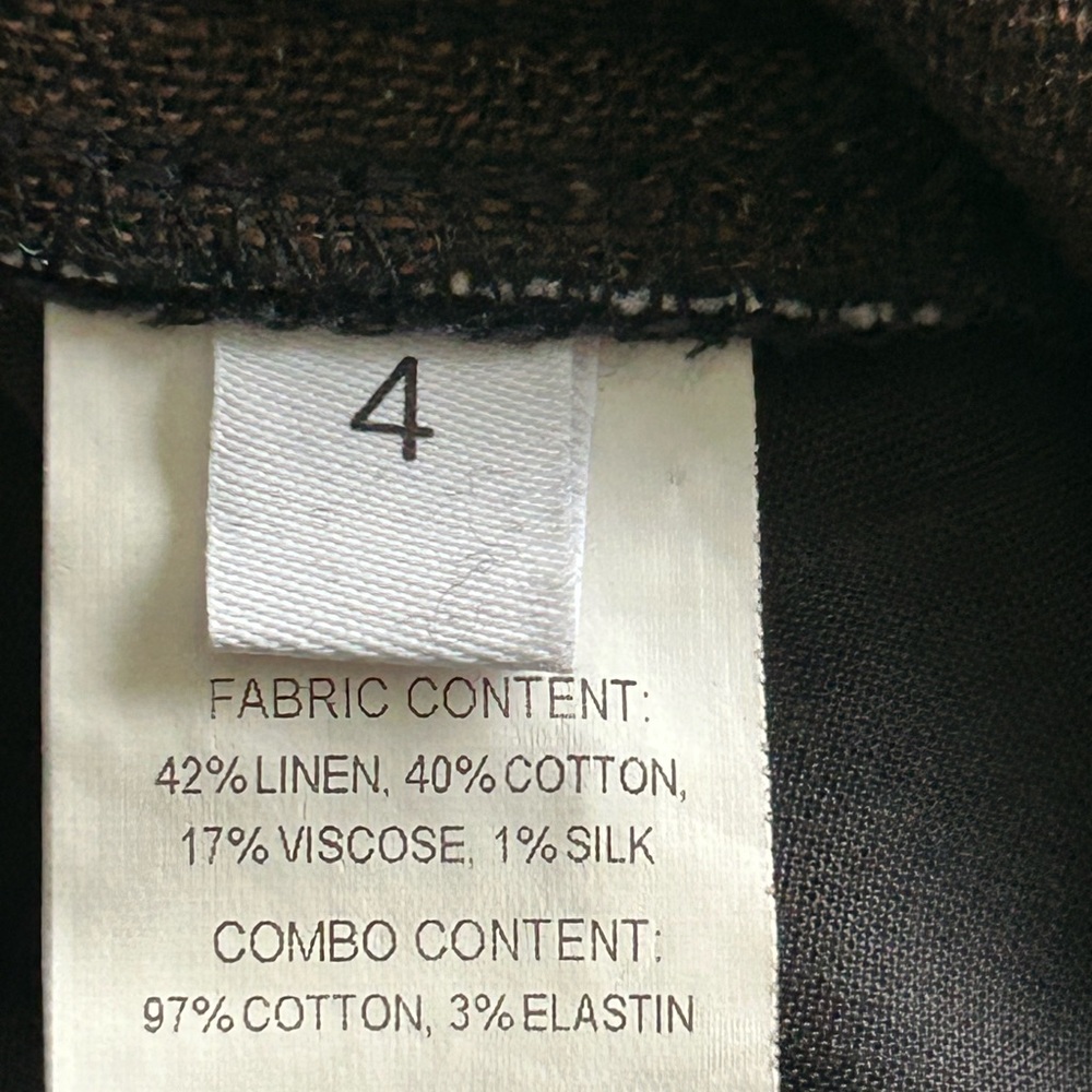 Derek Lam 10 Crosby Linen Silk Pants Women's Size 4 Wide Leg Made in USA - Picture 8 of 10